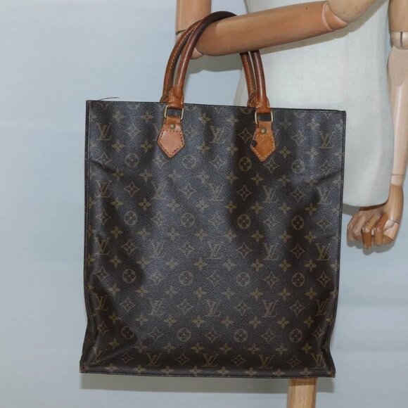 LOUIS VUITTON Monogram Sac Plat Hand Bag M51140 LV Auth 131541 - Picture 3 of 16